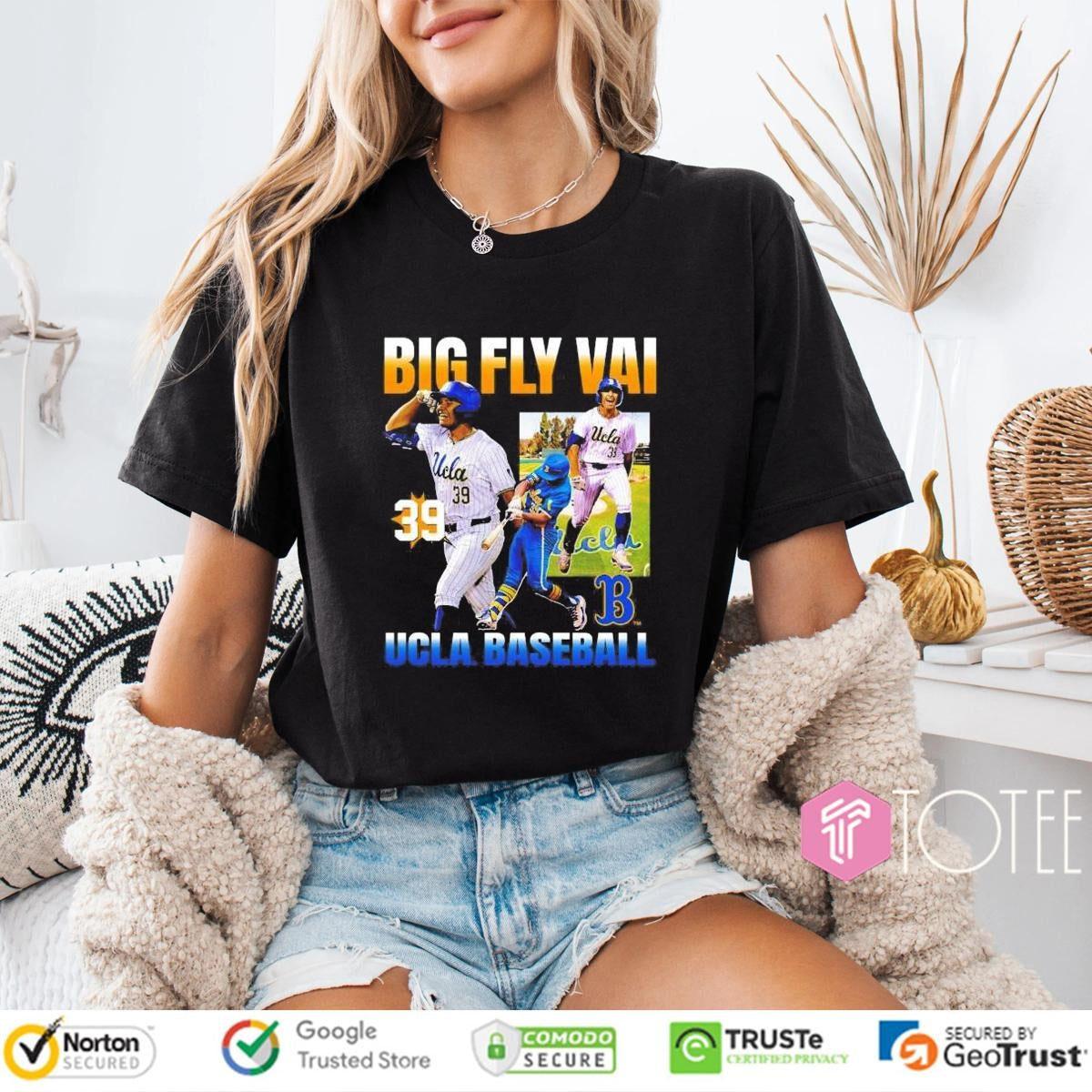 Mulivai Levu 90S Big Fly Vai Ucla Bruins Baseball Shirt