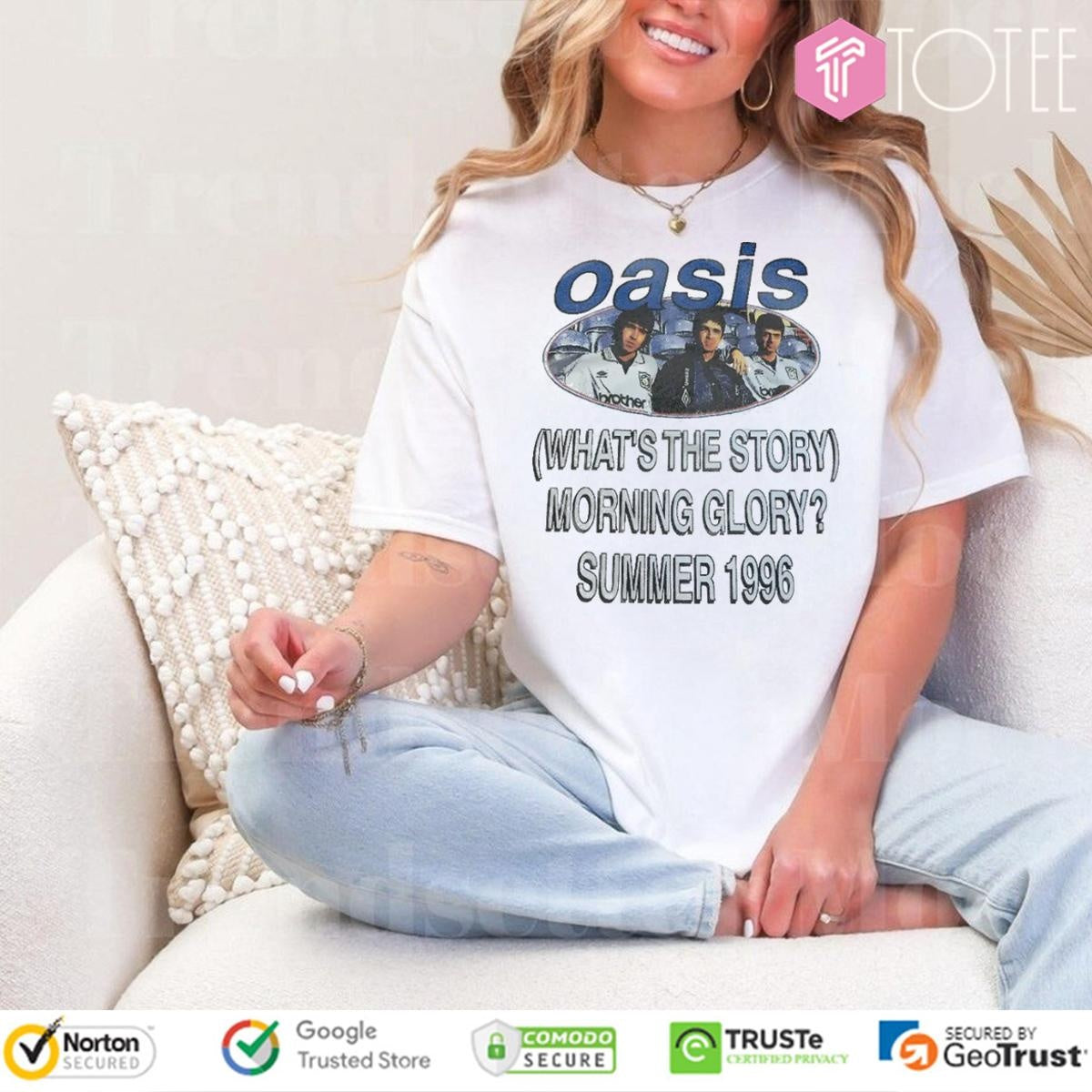 Oasis Whats The Story Morning Glory Summer 1996 Tour T-shirt