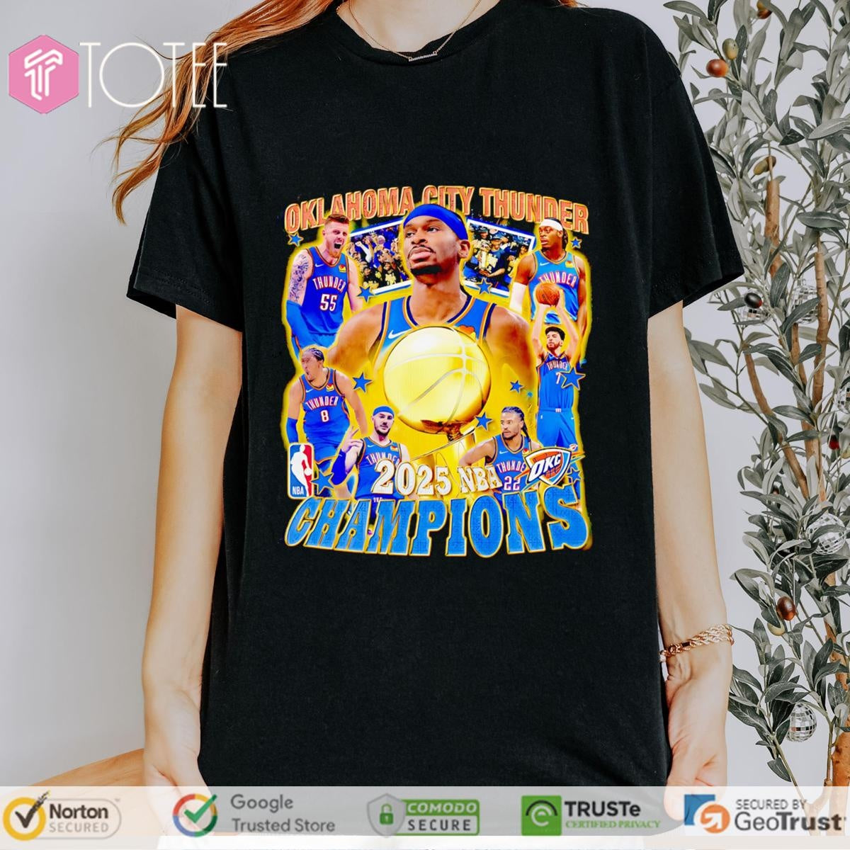 Oklahoma City Thunder Champions 2025 Nba Champions Vintage Bootleg T-shirt