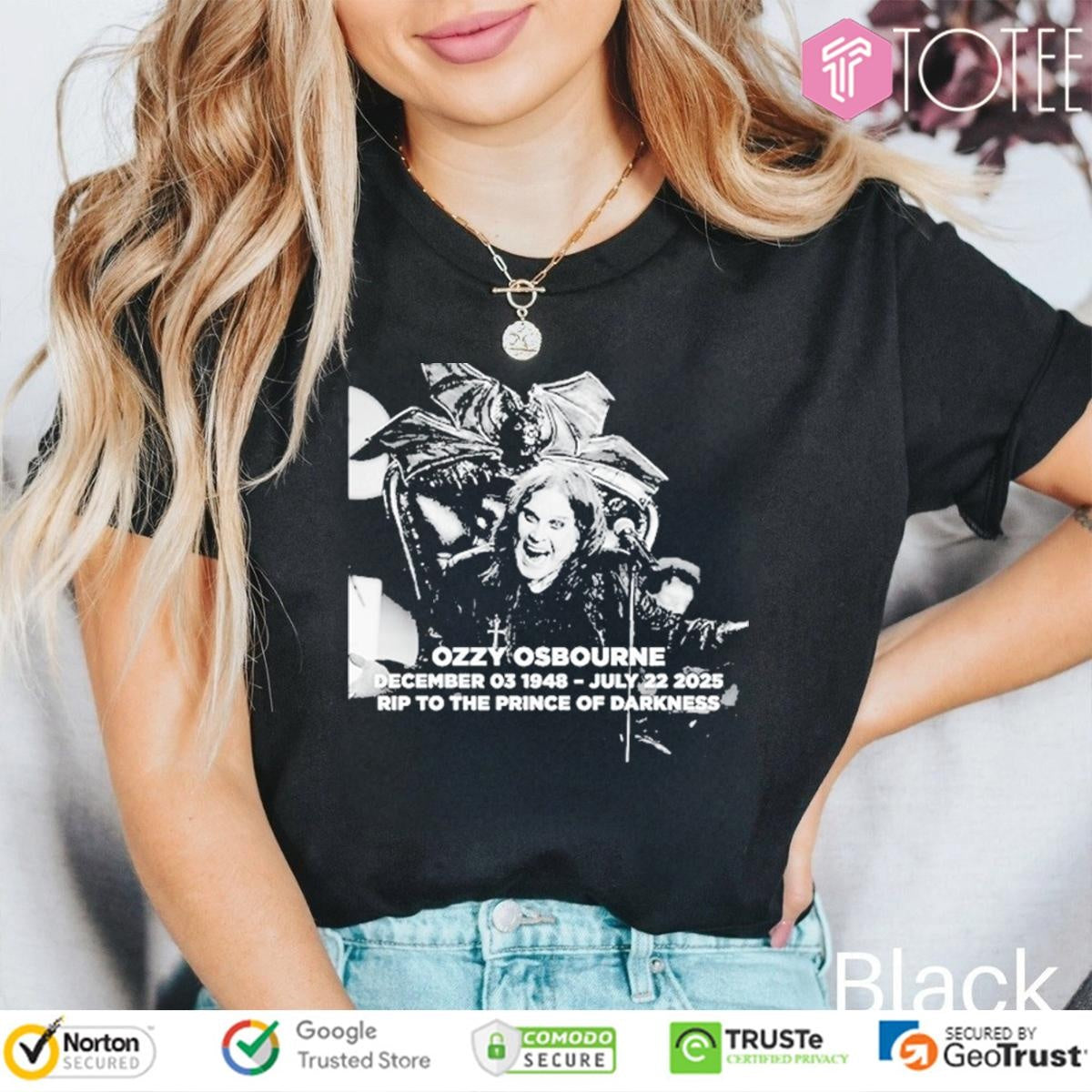 Ozzy Osbourne 1948-2025 Rip To The Prince Of Darkness T-shirt