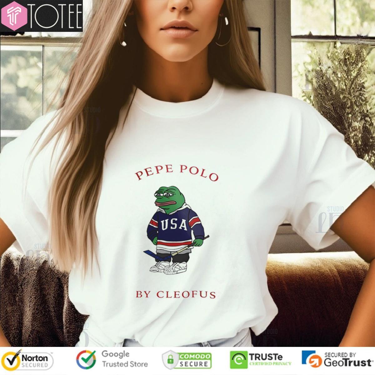 Pepe Polo By Cleofus Funny Frog T-shirt
