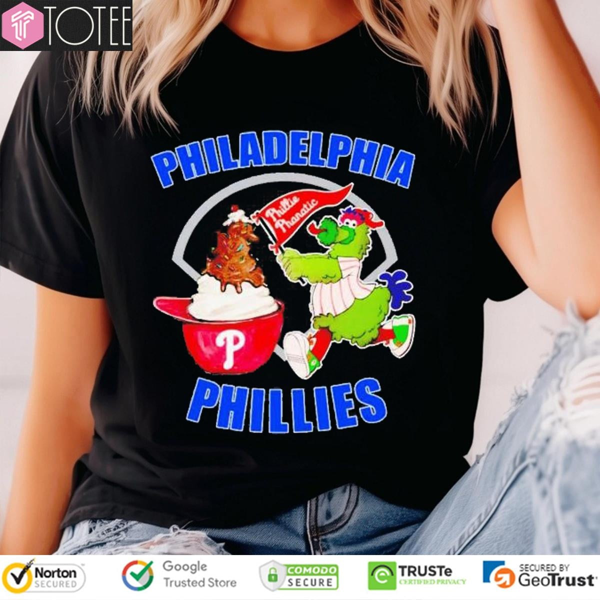 Phanatic Mascot Ice Cream Hat Philadelphia Phillies T-shirt
