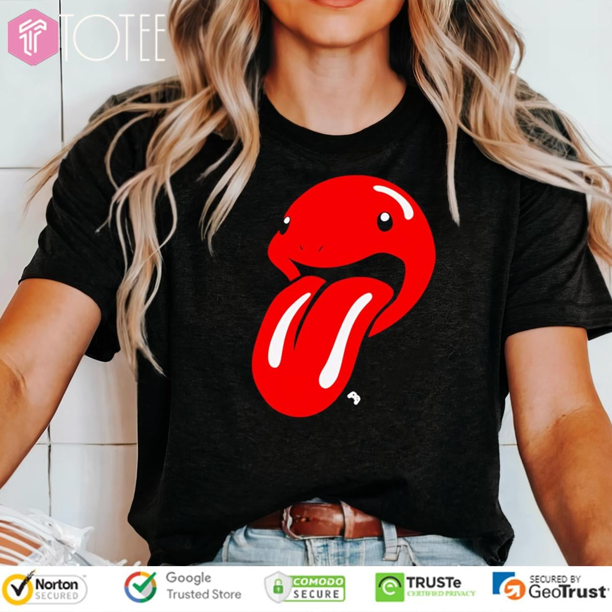 Pokemon Lickitung Tongue And Lips Stones Logo T-shirt