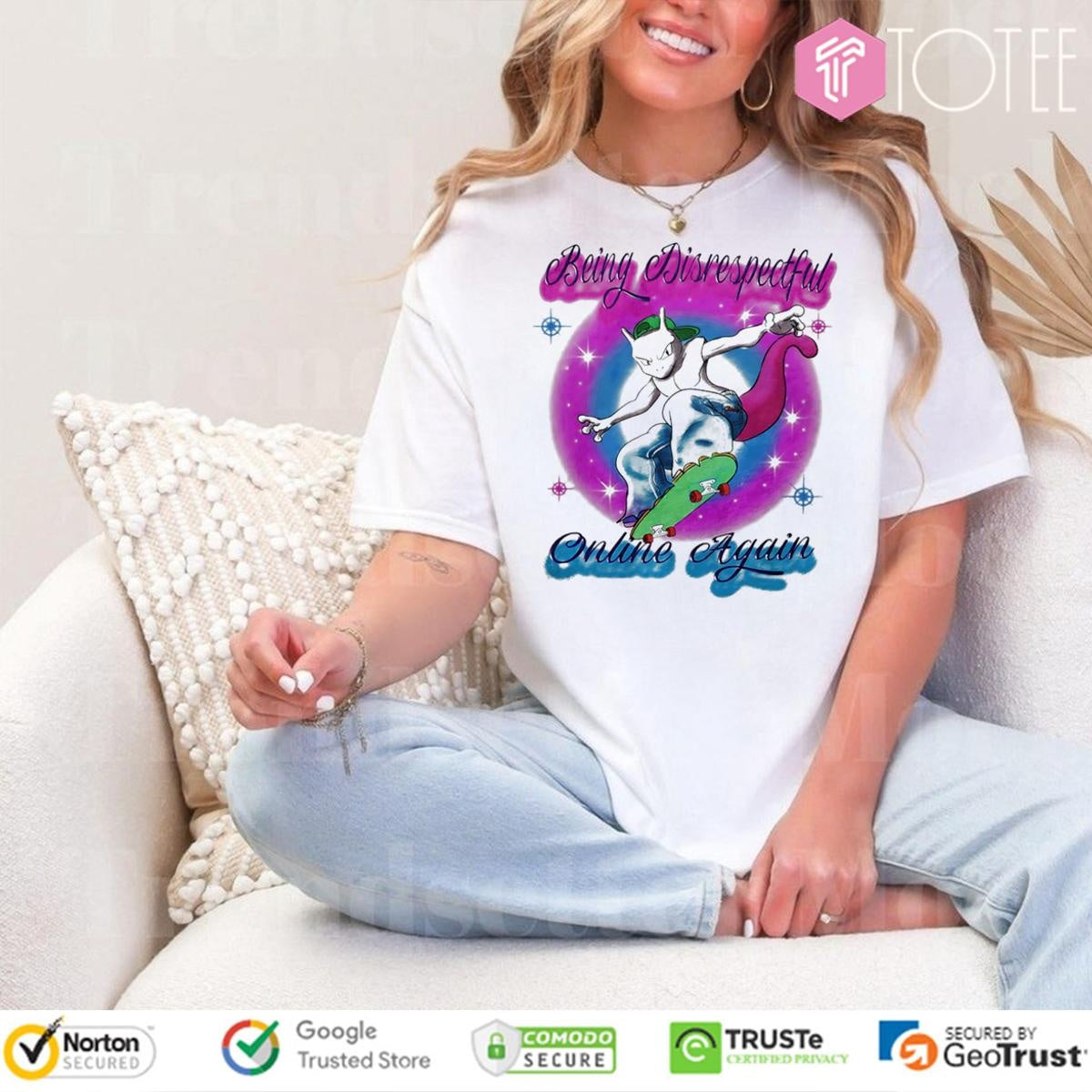 Pokemon Mewtwo Being Disrespectful Online Again Retro T-shirt