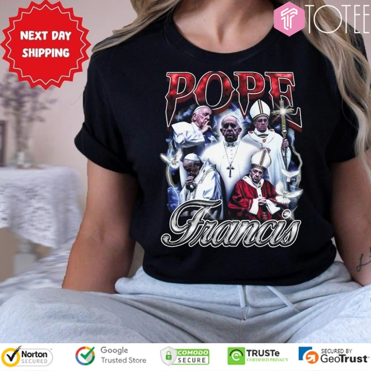 Pope Francis Graphic Vintage Bootleg T-shirt