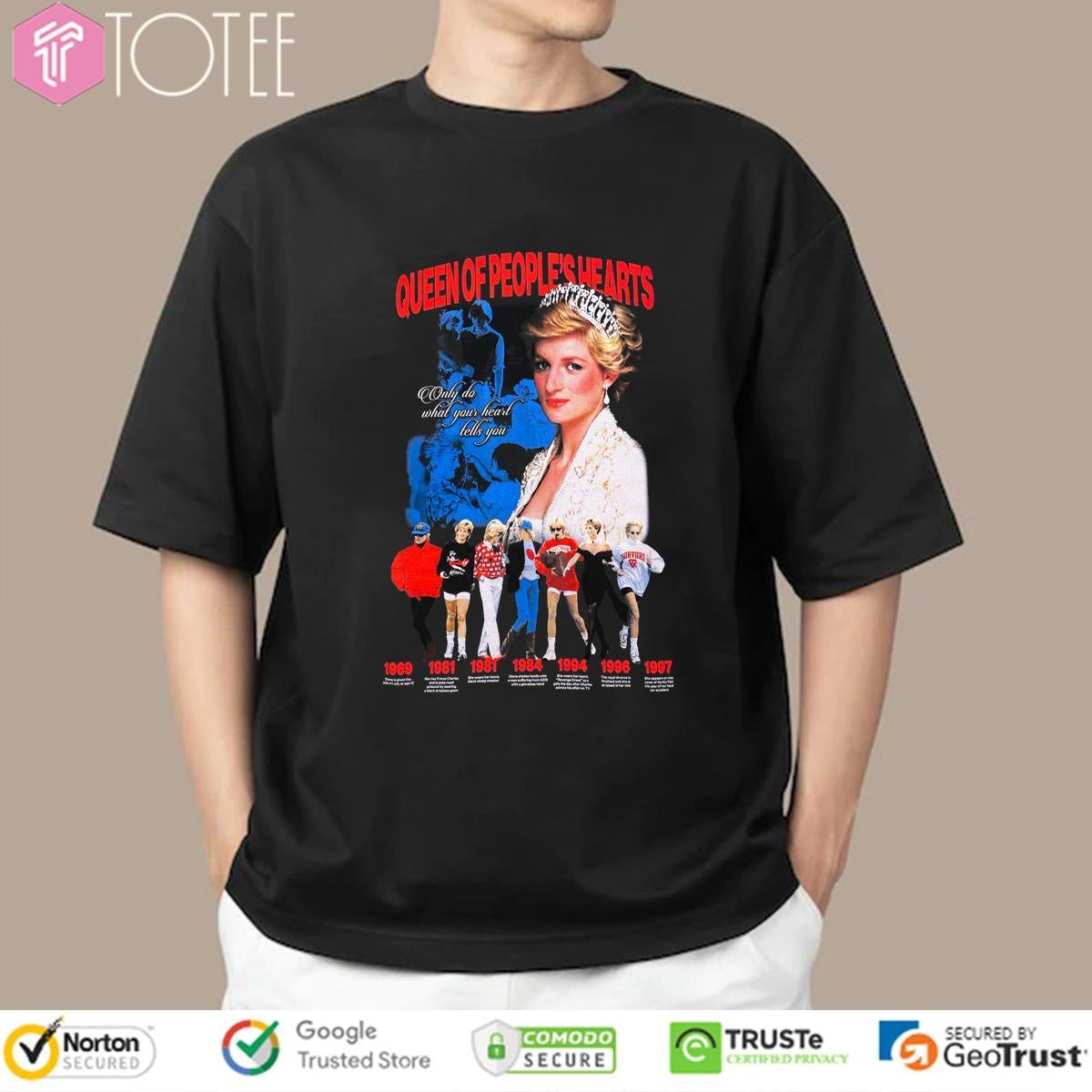 Princess Diana Queen Of Peoples Hearts T-shirt