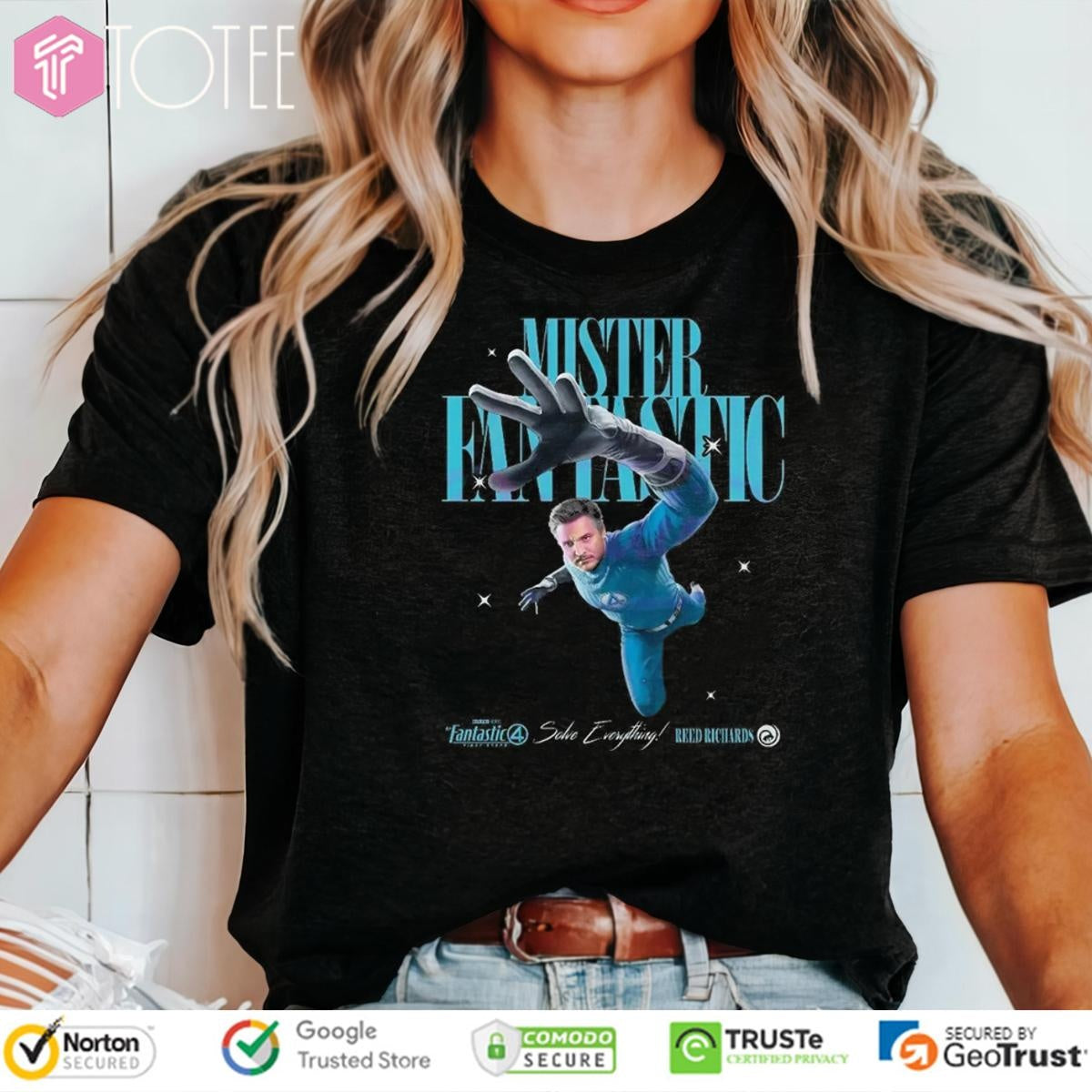 Reed Richards Mister Fantastic Four First Steps Marvel Solve Everything T-shirt