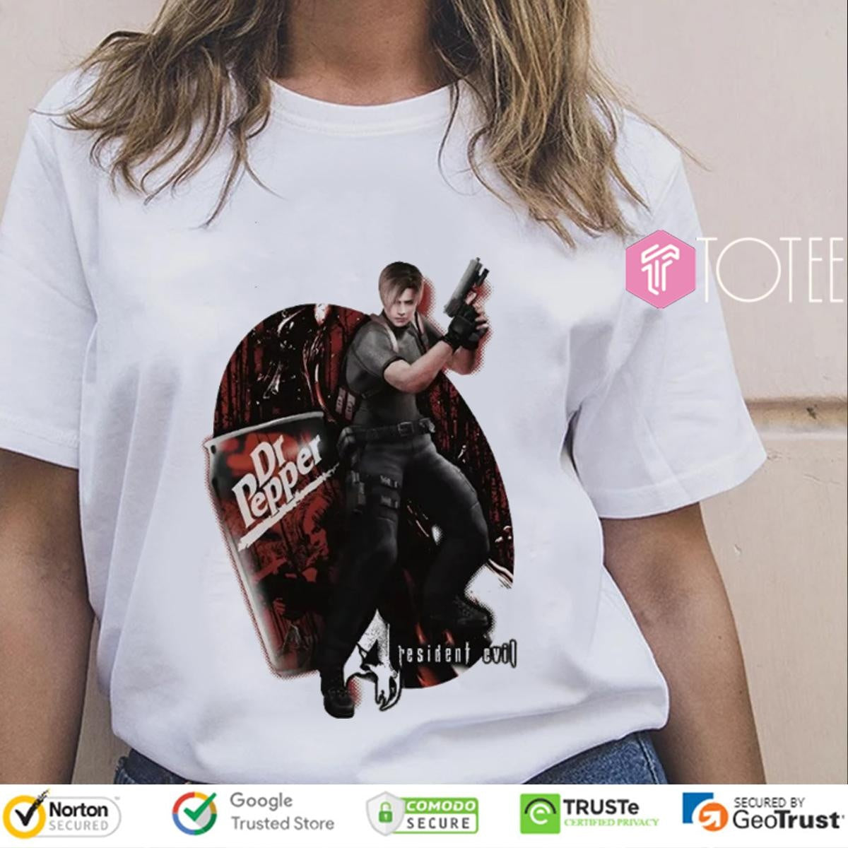 Resident Evil 4 Dr Pepper Drink Video Game T-shirt