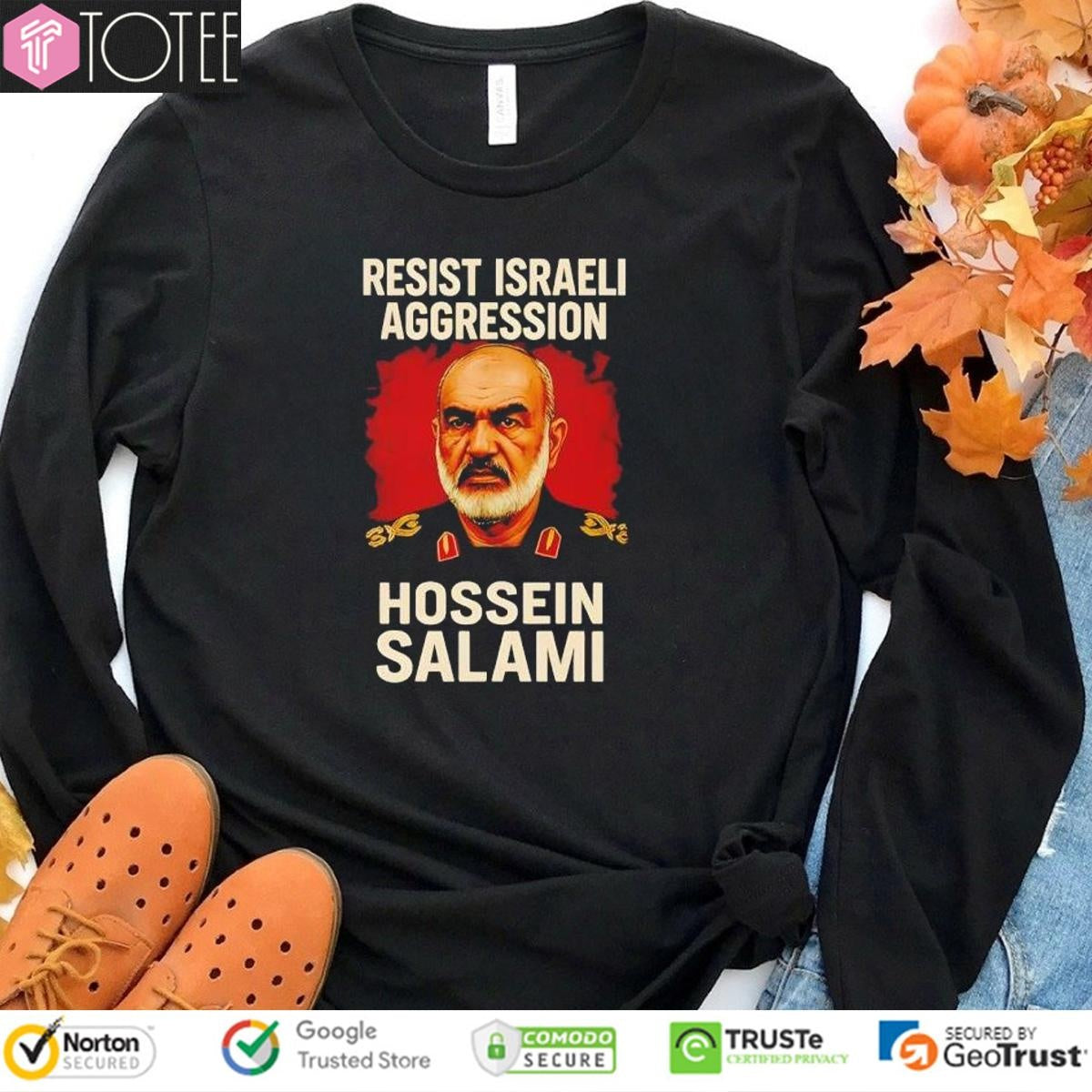 Resist Israeli Aggression Hossein Salami Tribute Shirt Iran Patriotic Memorial