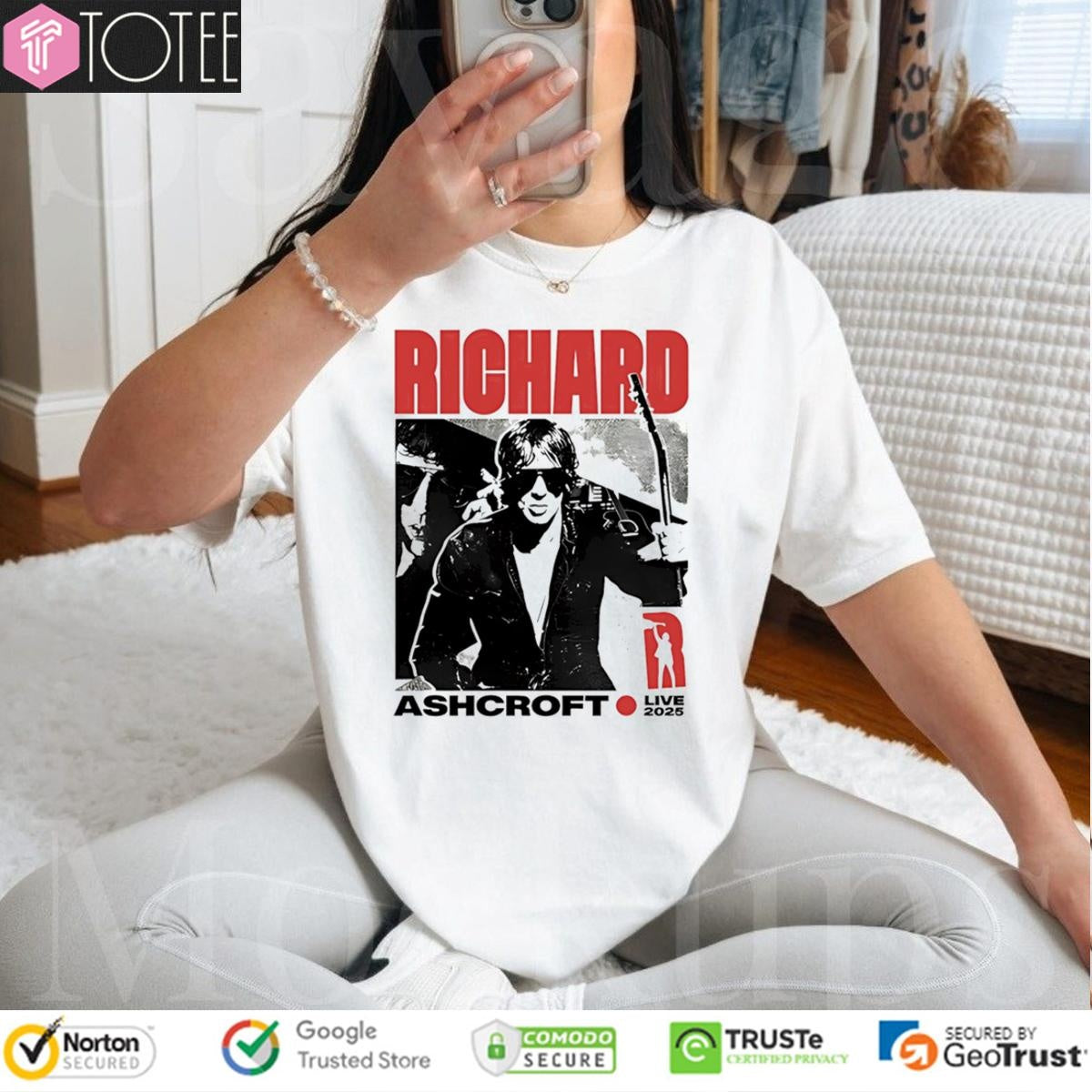 Richard Ashcroft Live 2025 Beige Tour T-shirt
