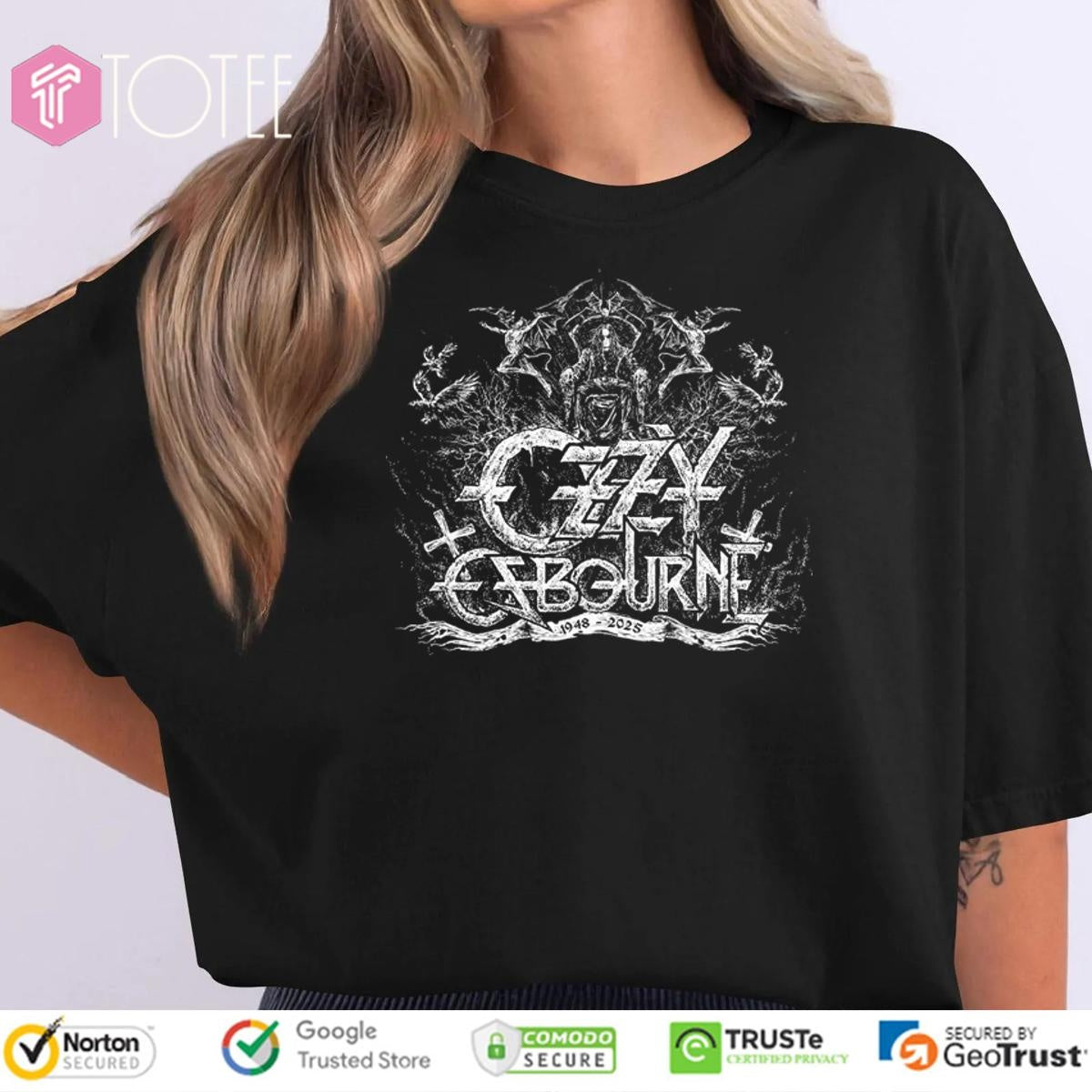 Rip Mr Crowley Ozzy Osbourne 1948-2025 Black Sabbath T-shirt