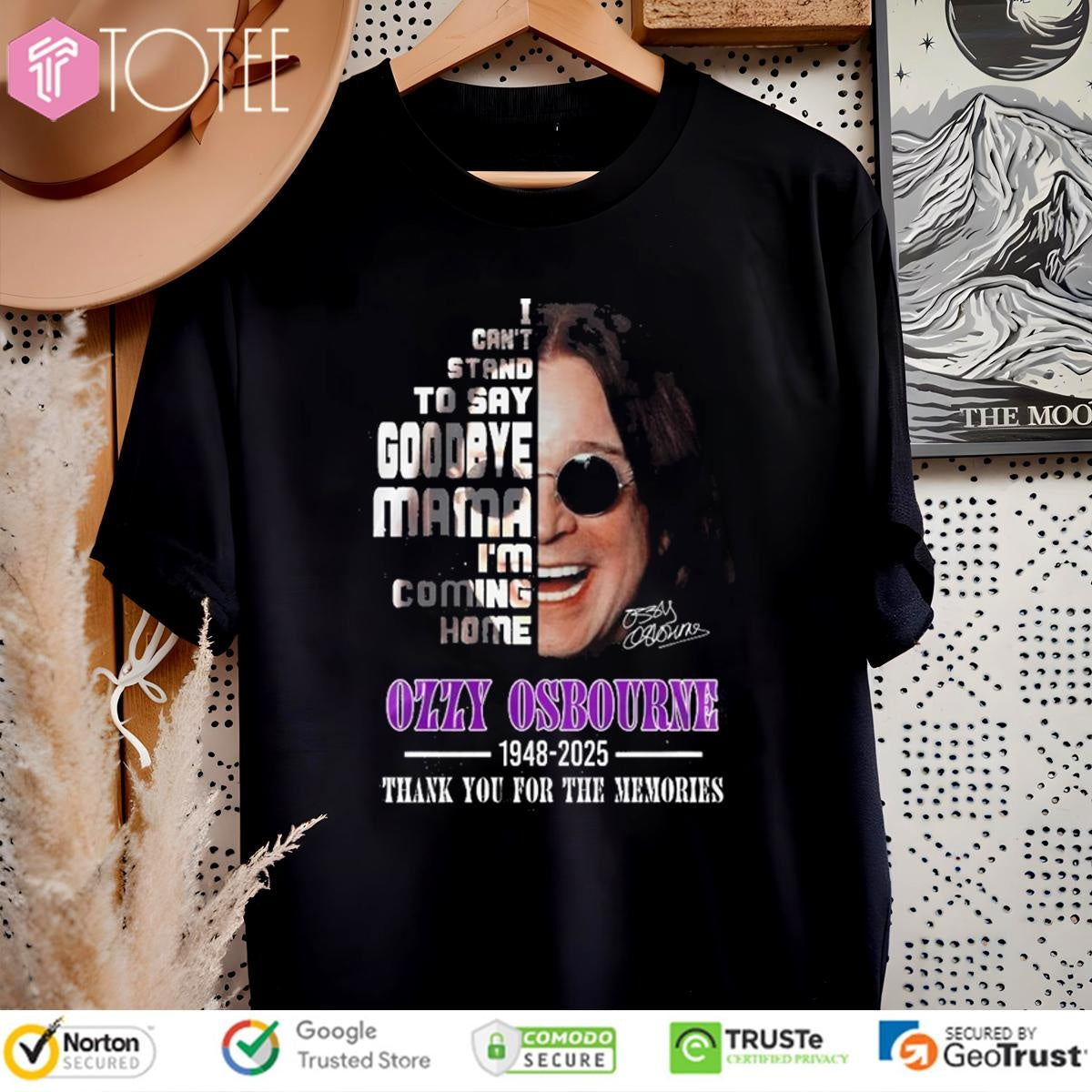Rip Ozzy Osbourne 1948-2025 Mama Im Coming Home Signature T-shirt