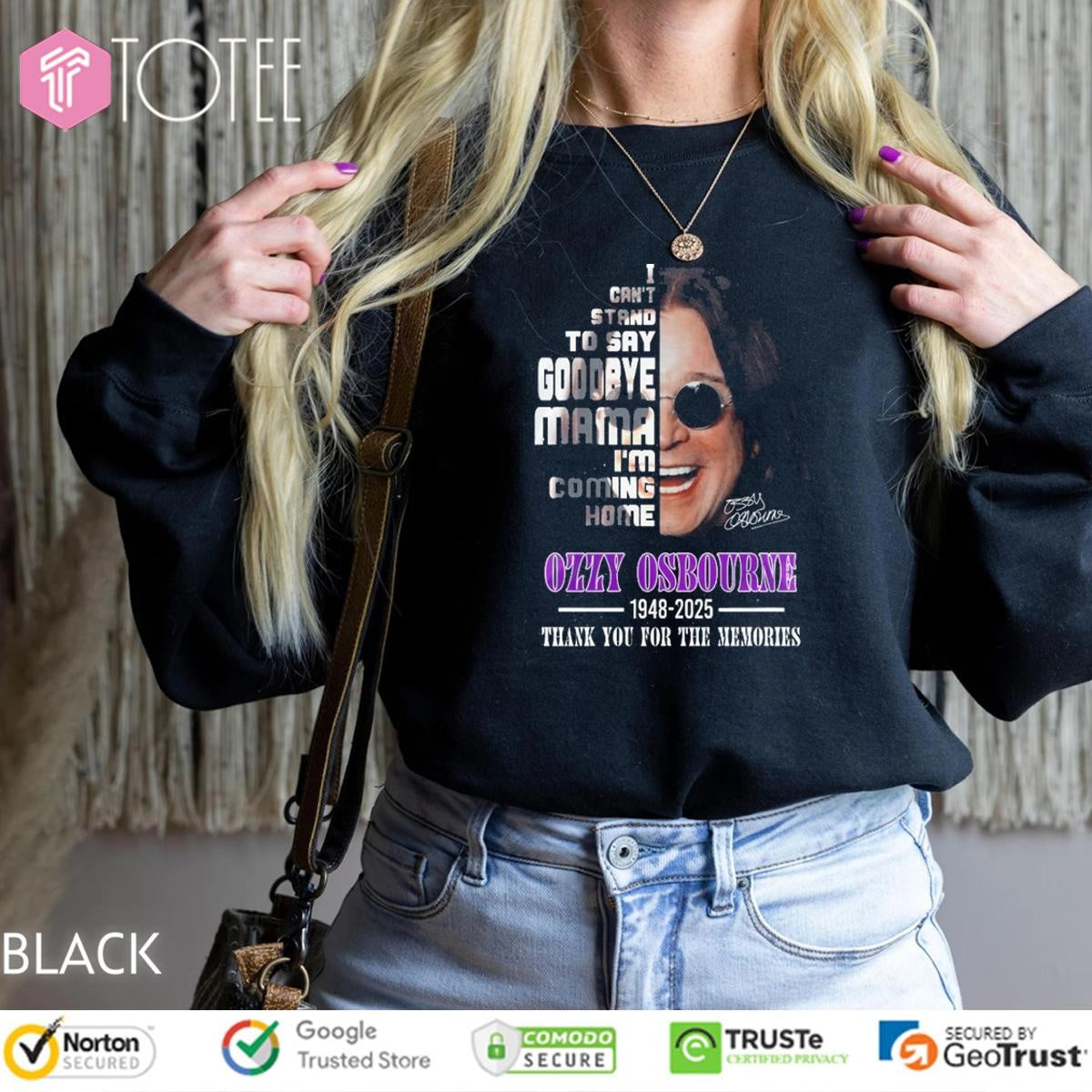 Rip Ozzy Osbourne 1948-2025 Mama Im Coming Home Signature T-shirt