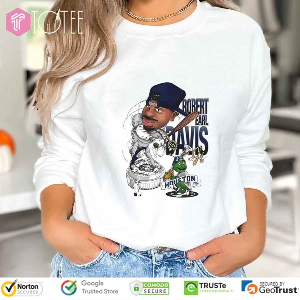 Robert Earl Davis Jr. Dj Screw Houston Baseball Ver Cartoon T-shirt