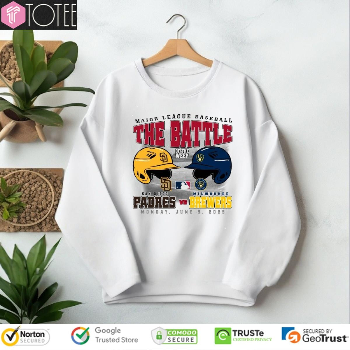 San Diego Padres Vs Milwaukee Brewers The Battle Of The Week Monday sweatshirt