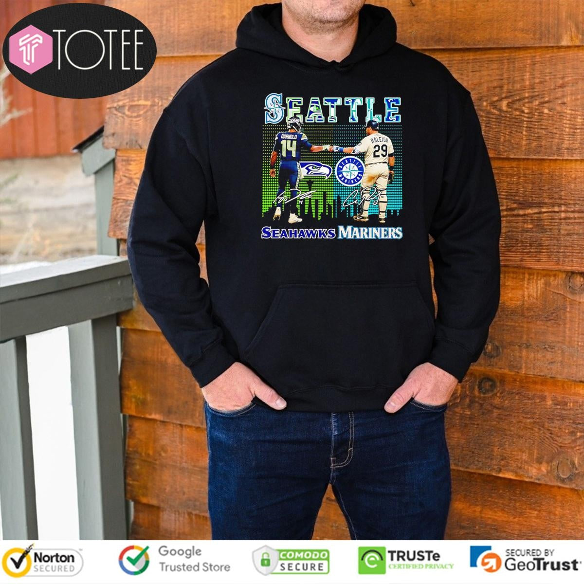 Seattle Seahawks Seattle Mariners Sam Darnold Cal Raleigh Signatures T-shirt