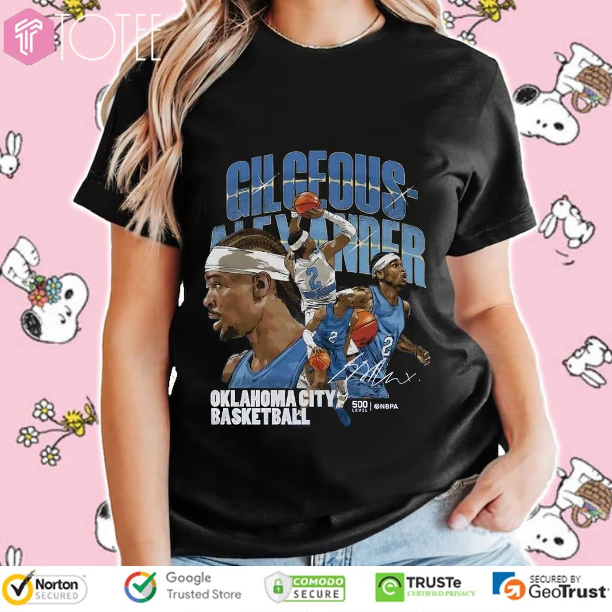 Shai Gilgeous-Alexander Oklahoma City Thunder Basketball Signature T-shirt