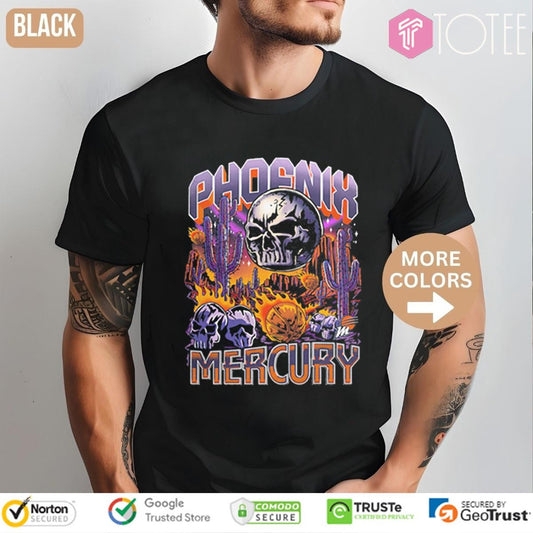 Skulls Phoenix Mercury Warren Lotas Black Planet Mercury T-shirt