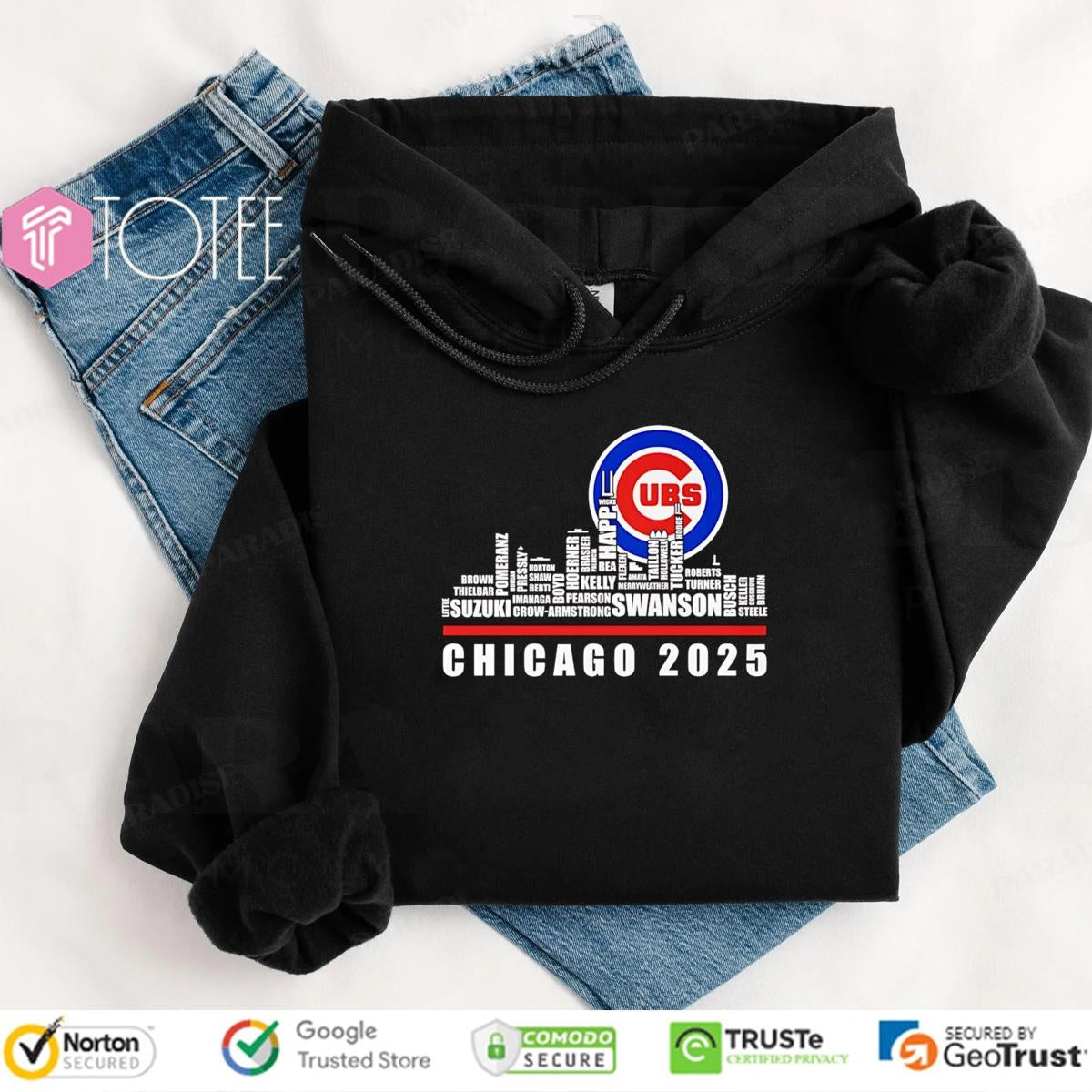 Skyline Name Chicago Cubs 2025 T-shirt