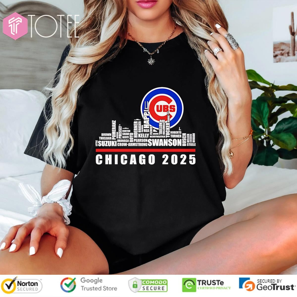 Skyline Name Chicago Cubs 2025 T-shirt