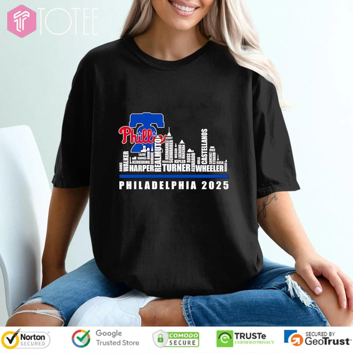 Skyline Name Philadelphia Phillies 2025 T-shirt
