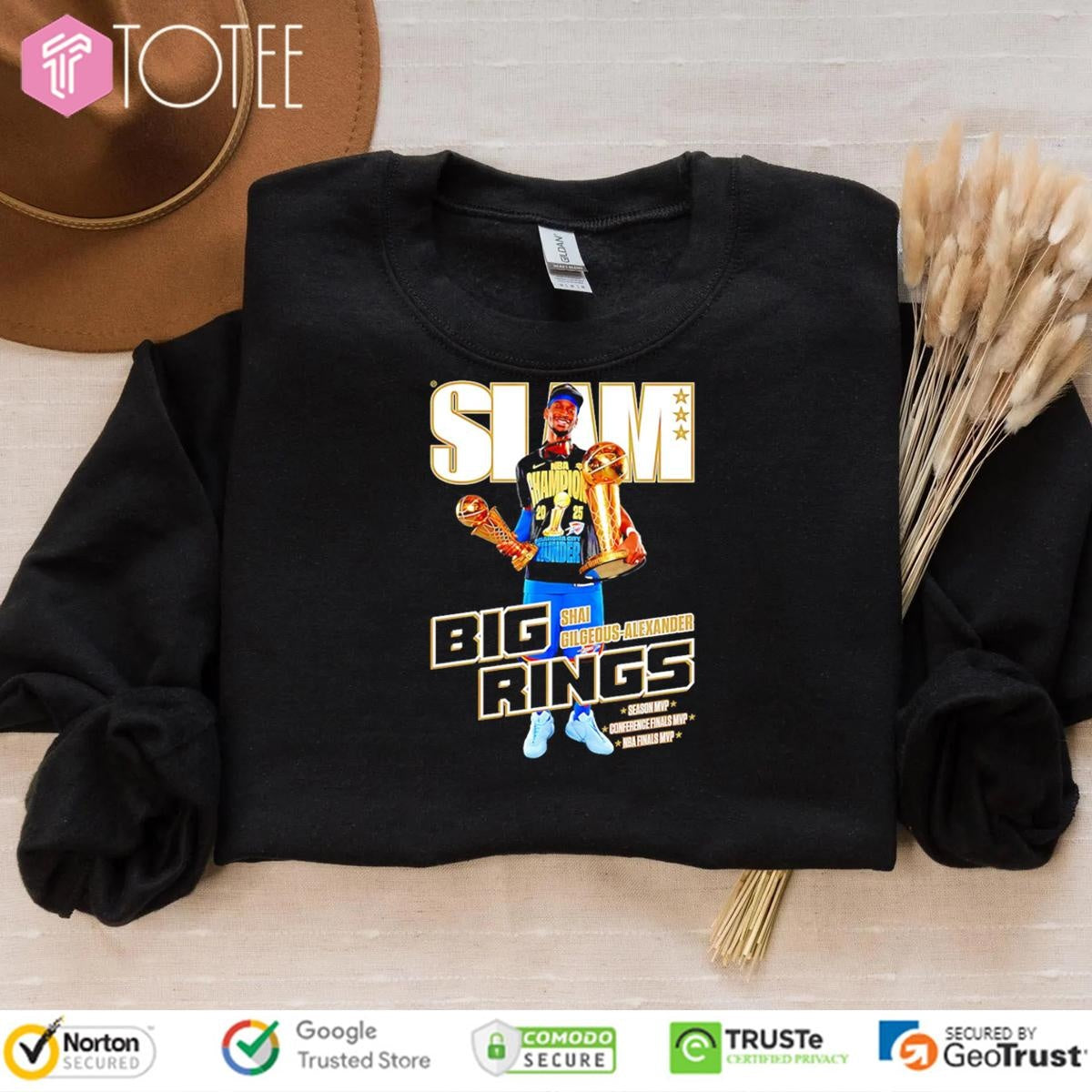 Slam Shai Gilgeous-Alexander Big Rings Oklahoma City Thunder T-shirt