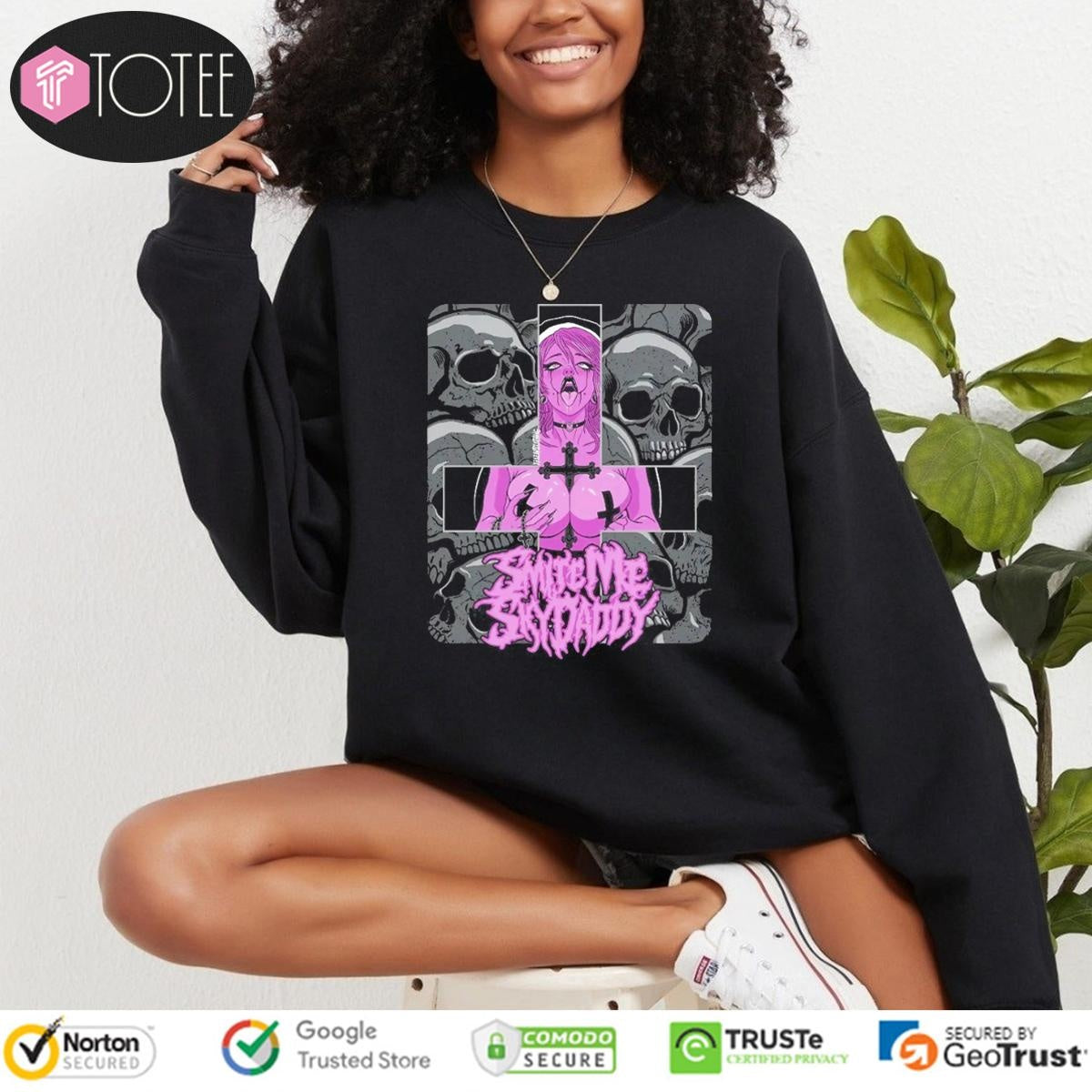 Smite Me Sky Daddy Skull Cross T-shirt