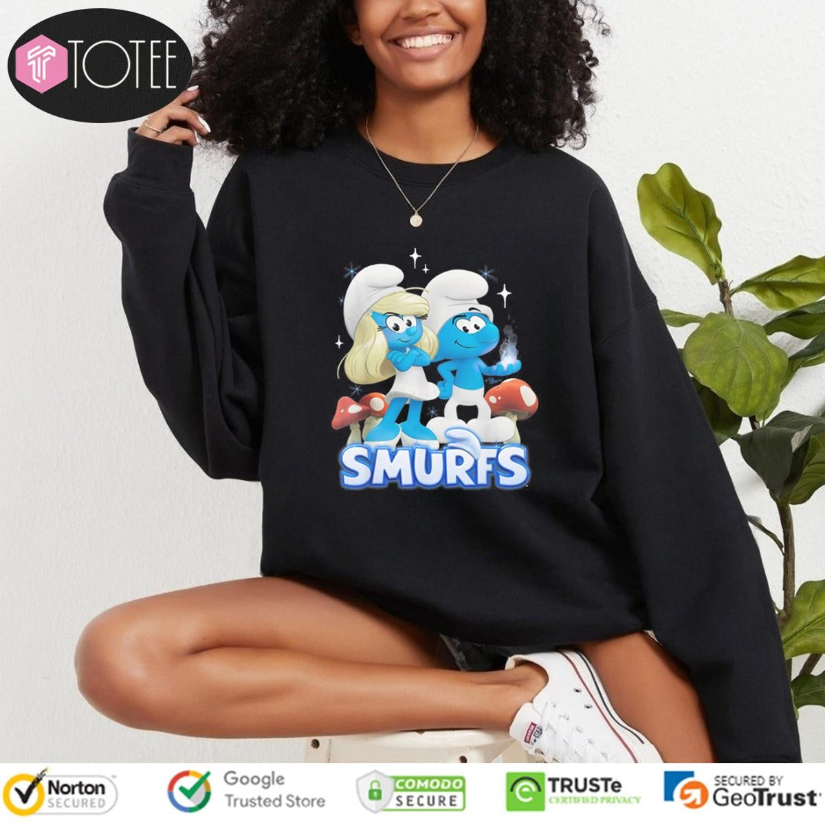 Smurfette No Name Smurfs Movie Cartoon T-shirt