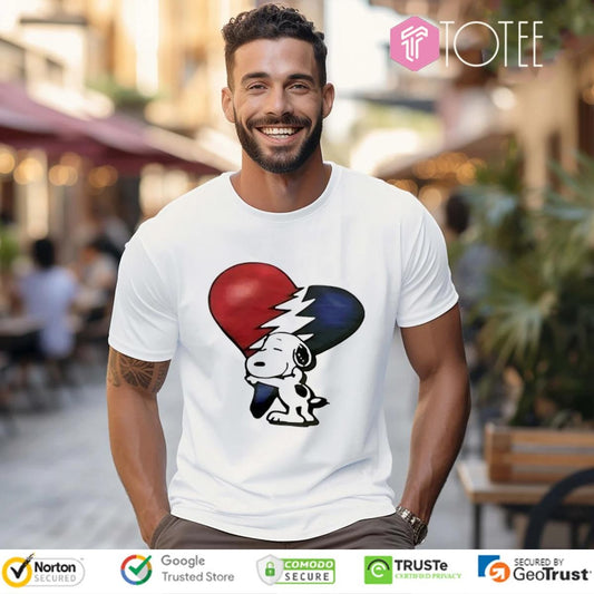 Snoopy Hug Grateful Dead Heart T-shirt