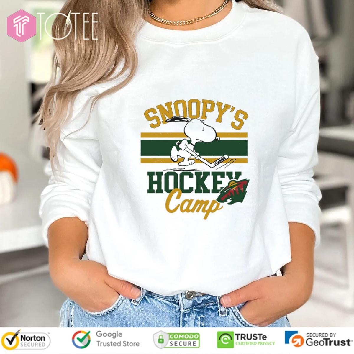 Snoopys Minnesota Wild Hockey Camp T-shirt