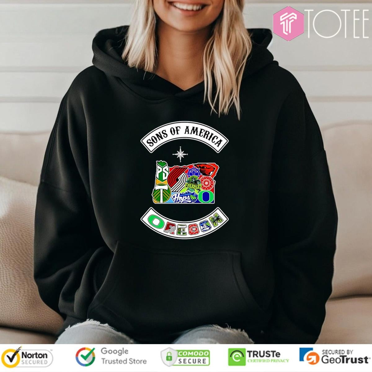 Sons Of America Oregon Sports Teams Parody Sons Of Anarchy Logo T-shirt