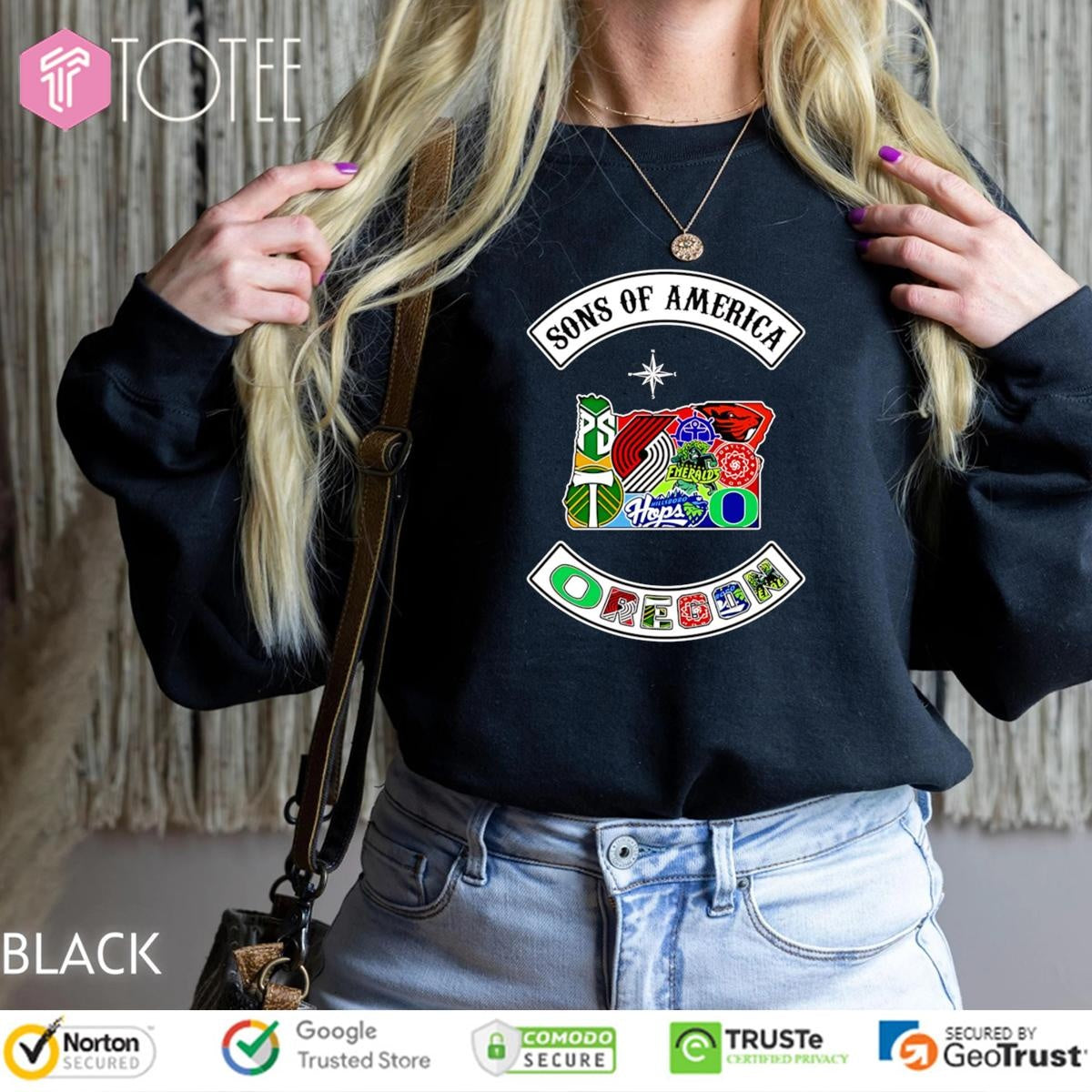 Sons Of America Oregon Sports Teams Parody Sons Of Anarchy Logo T-shirt