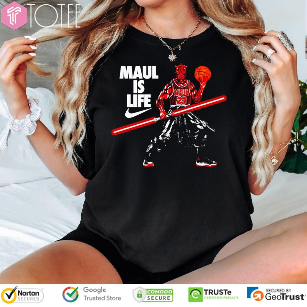 Star Wars Darth Maul Is Life Nike Logo T-shirt