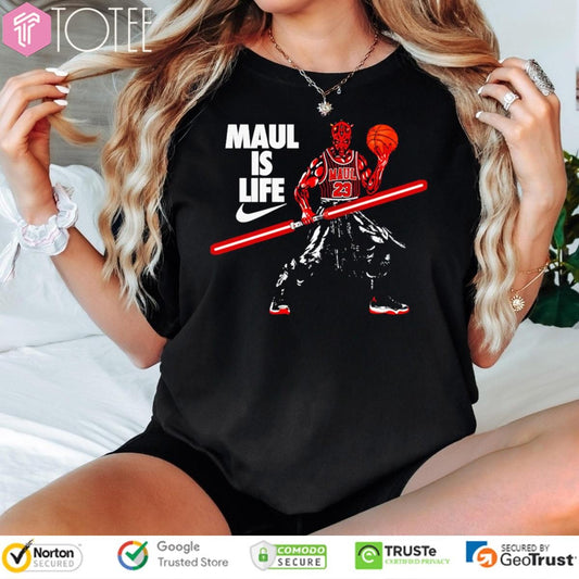 Star Wars Darth Maul Is Life Nike Logo T-shirt