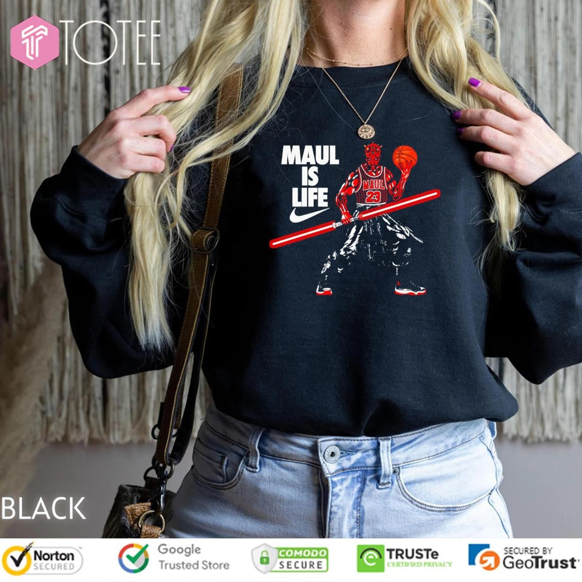 Star Wars Darth Maul Is Life Nike Logo T-shirt