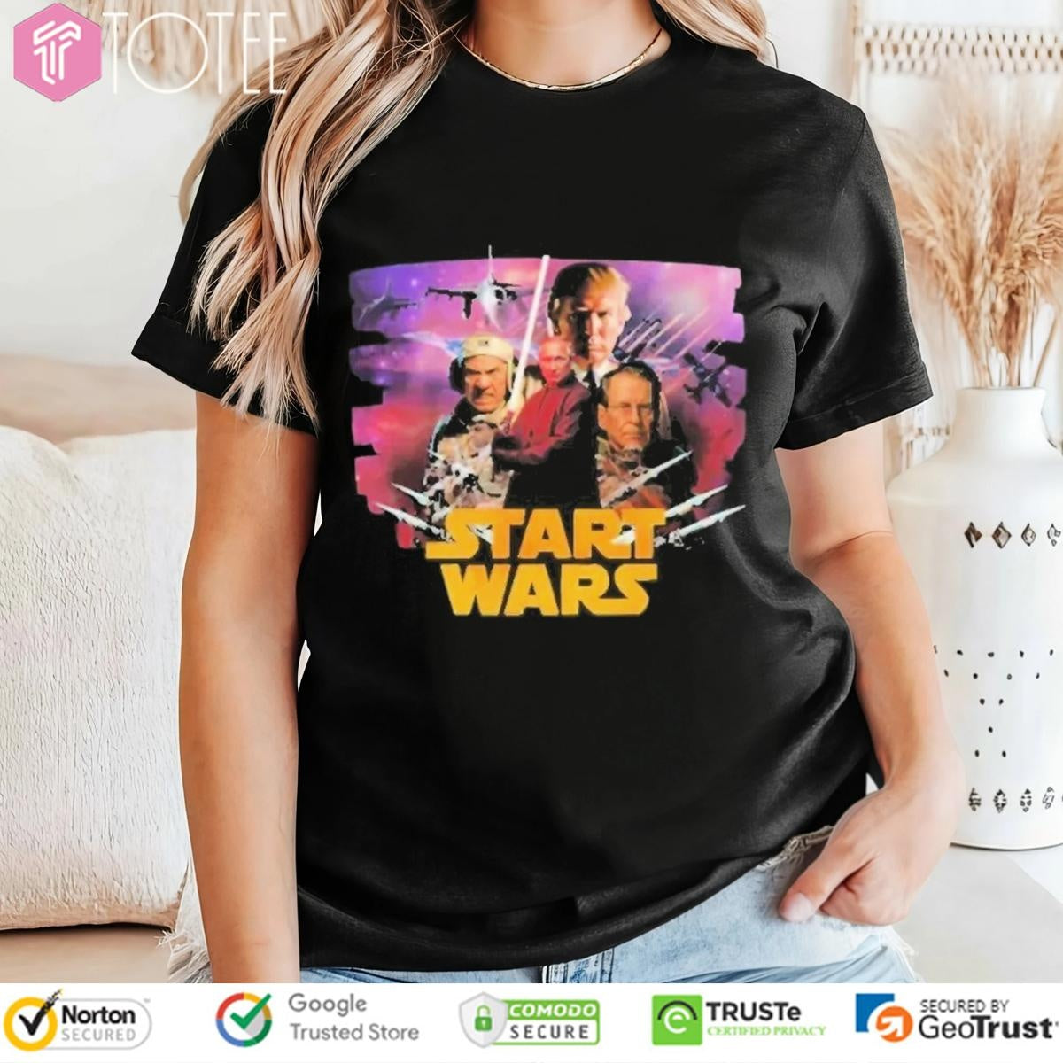 Start Wars Trump And Putin Parody Star Wars T-shirt
