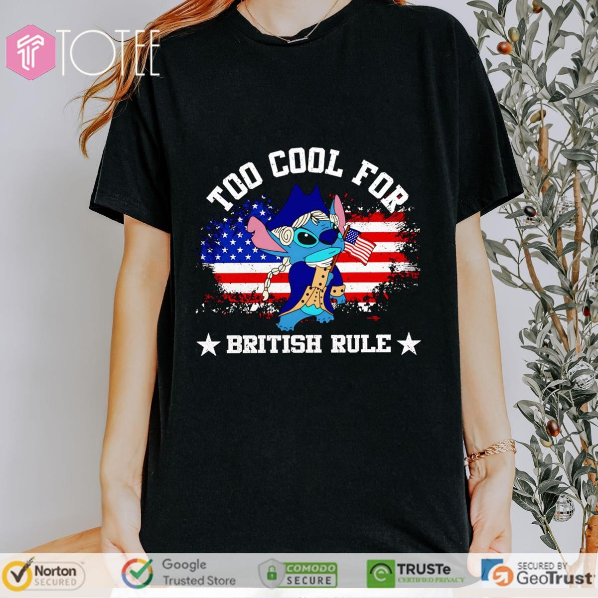 Stitch Too Cool For British Rule T-shirt
