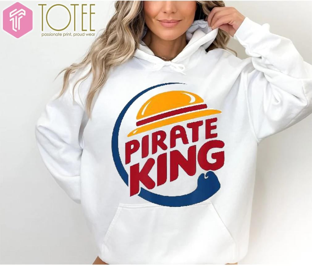 Straw Hat Pirate King Parody One Piece Burger King Logo T-shirt