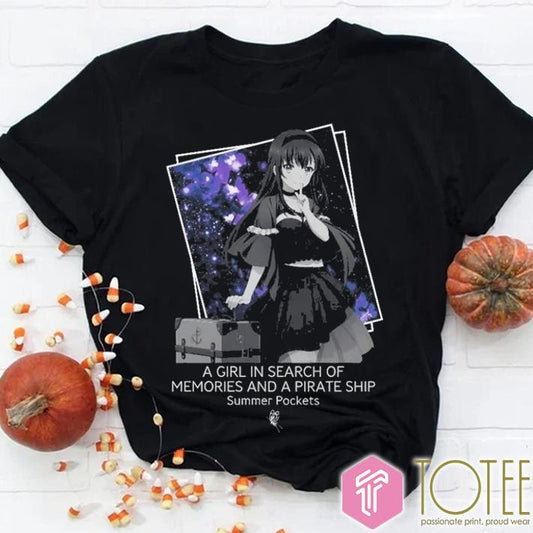 Summer Pockets Kamome Kushima A Girl In Search Of Memories And A Pirate Ship T-shirt