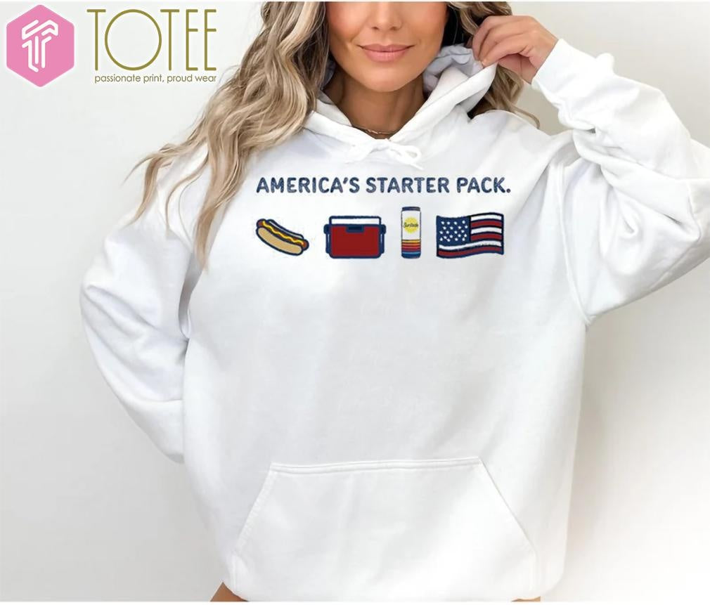 Surfside Americas Starter Pack Hotdog Usa Flag T-shirt