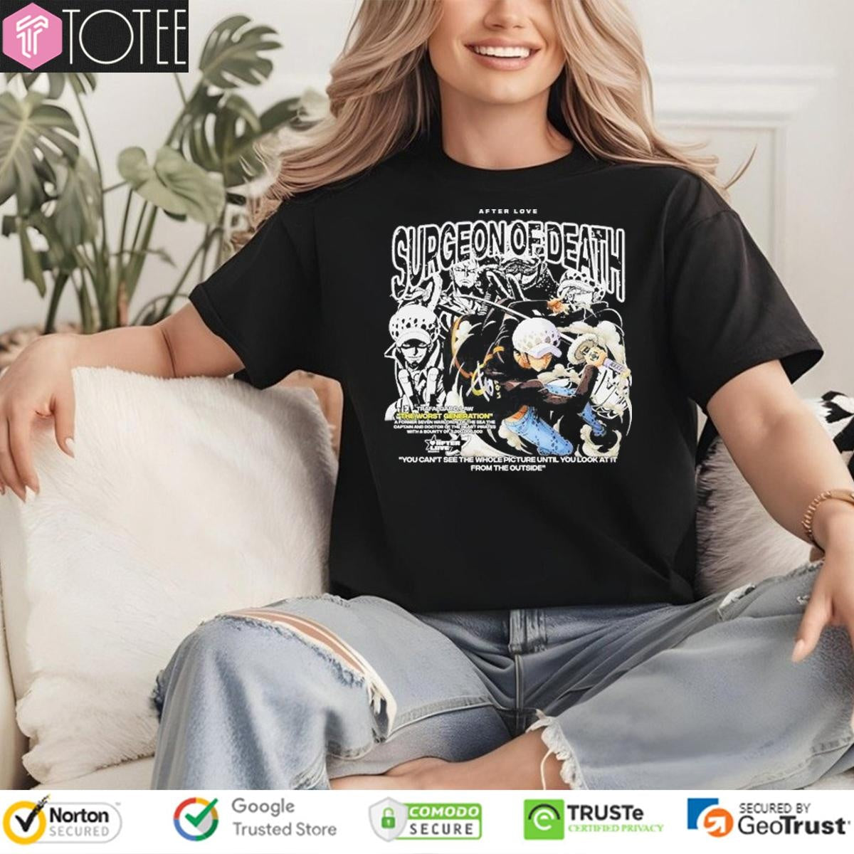 Surgeon Of Death Trafalgar D. Water Law One Piece T-shirt