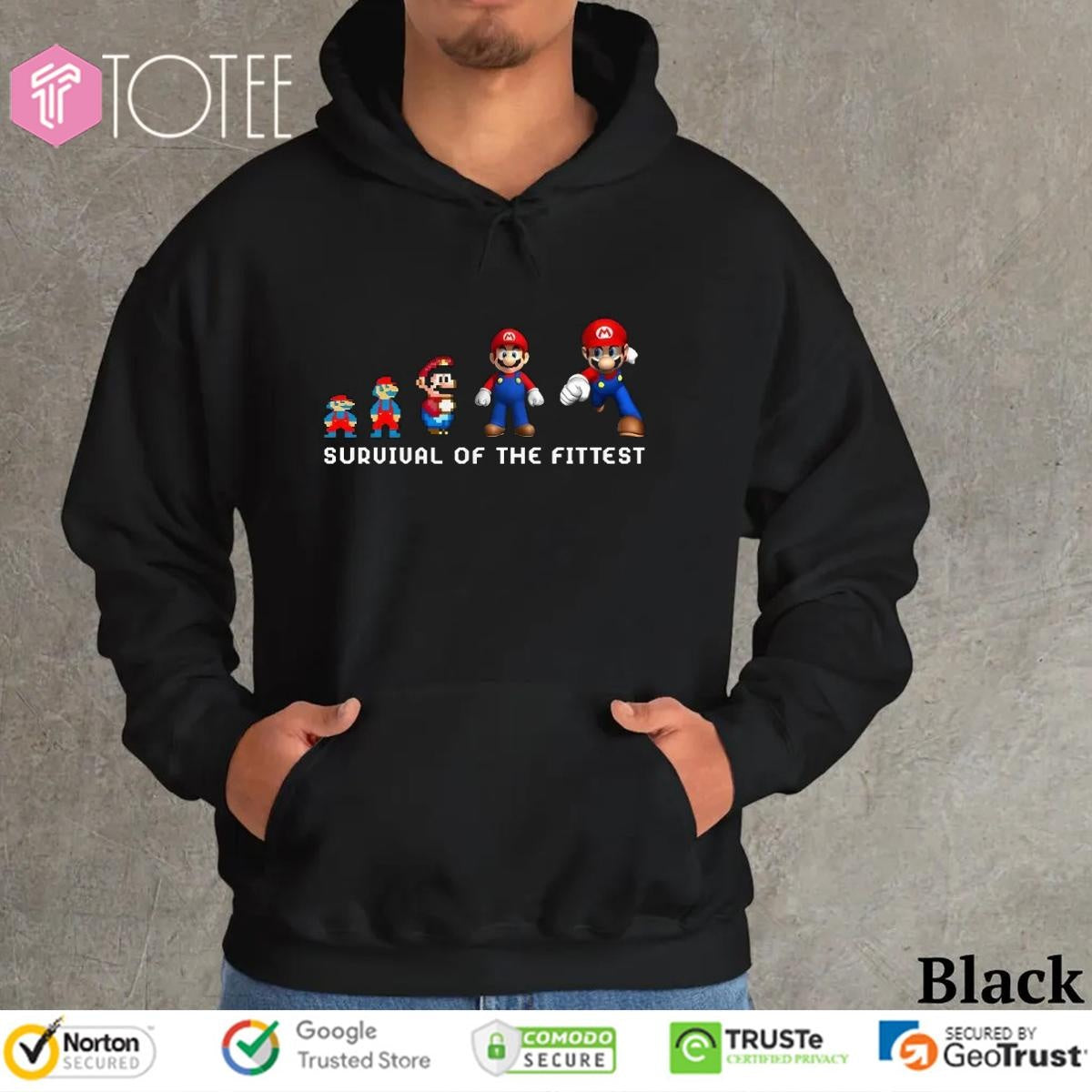 Survival Of The Fittest Super Mario Evolution T-shirt