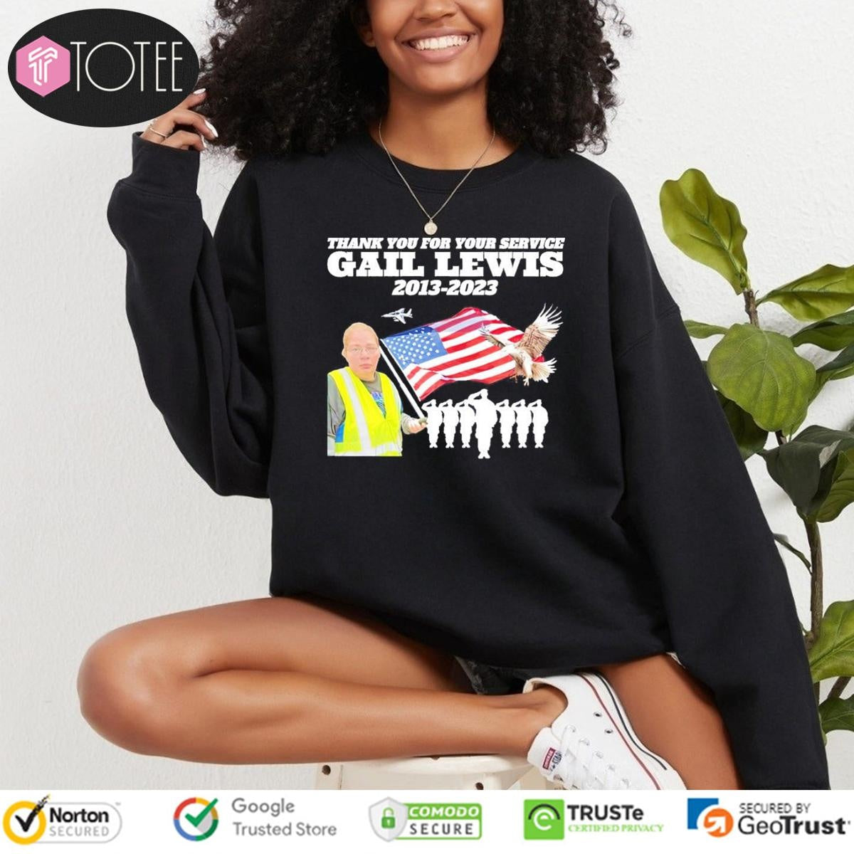 Thank You For Your Service Gail Lewis 2013-2023 T-shirt