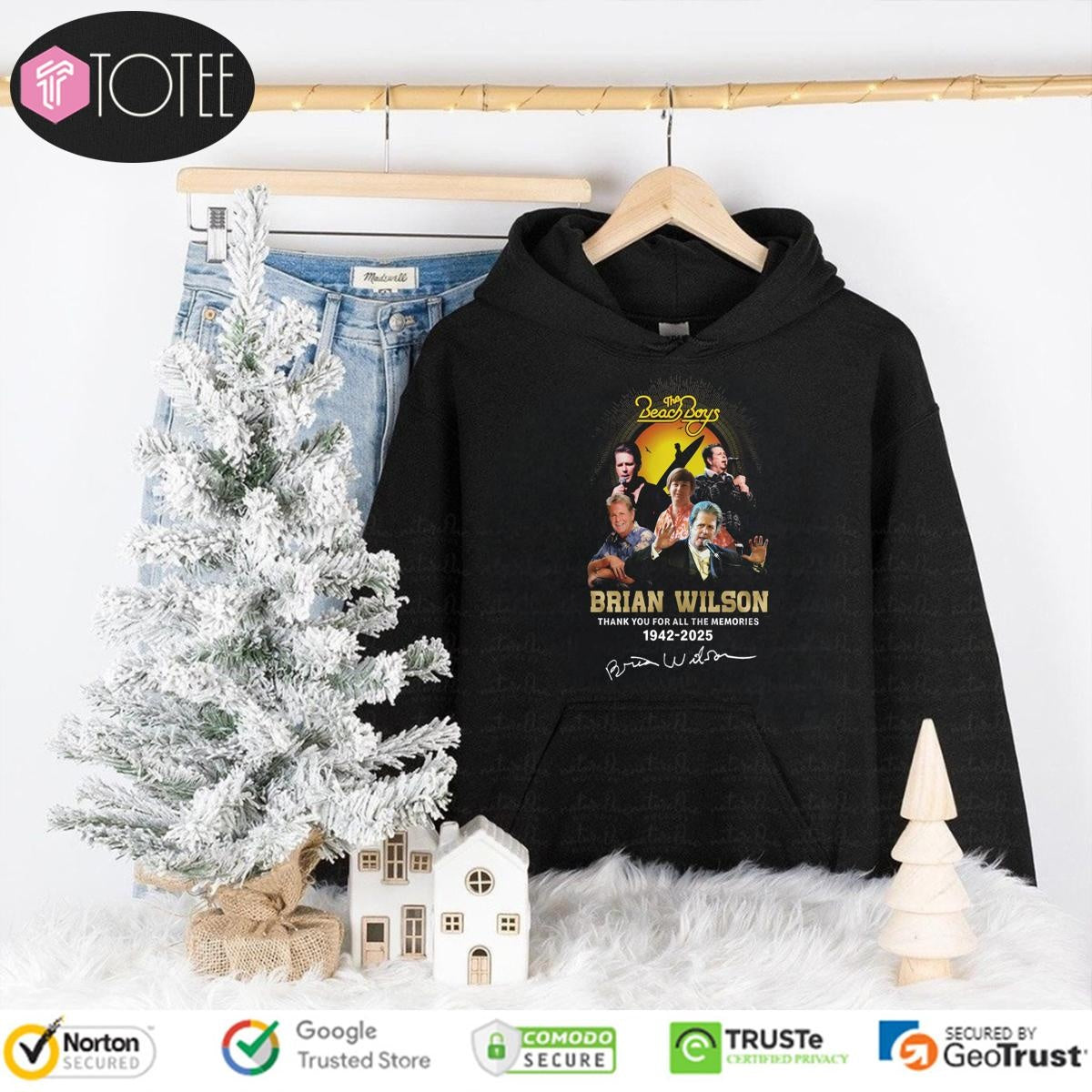 The Beach Boys Brian Wilson 1942-2025 Signature Hoodie