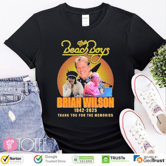 The Beach Boys Brian Wilson 1942-2025 Thank You For The Memories T-shirt