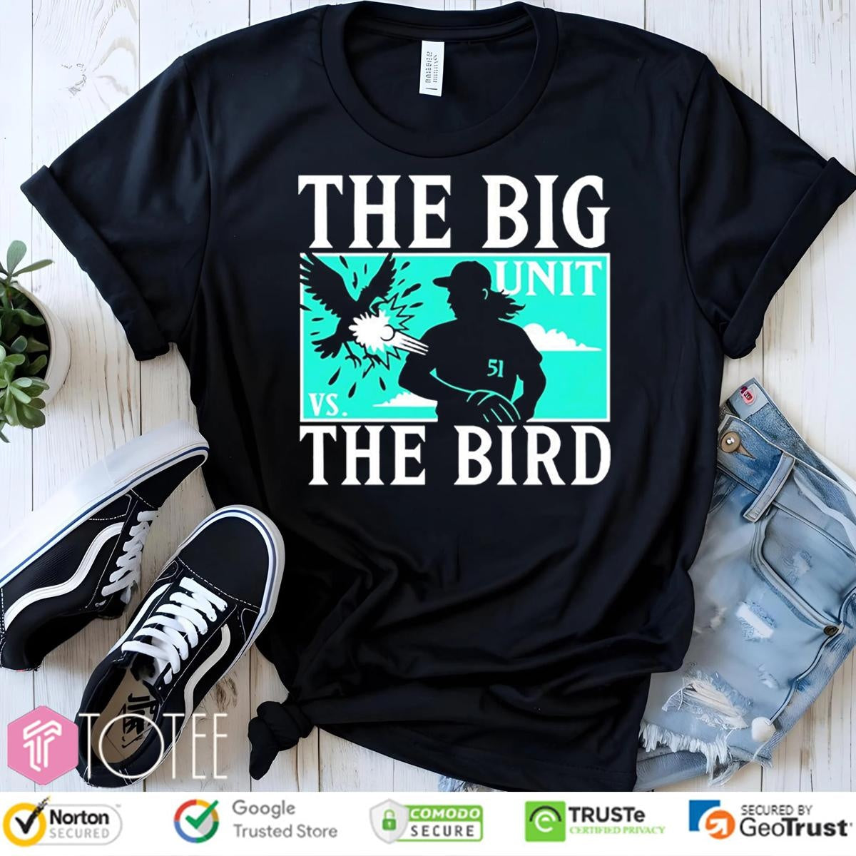 The Big Unit Randy Johnson Arizona Diamondbacks The Bird T-shirt