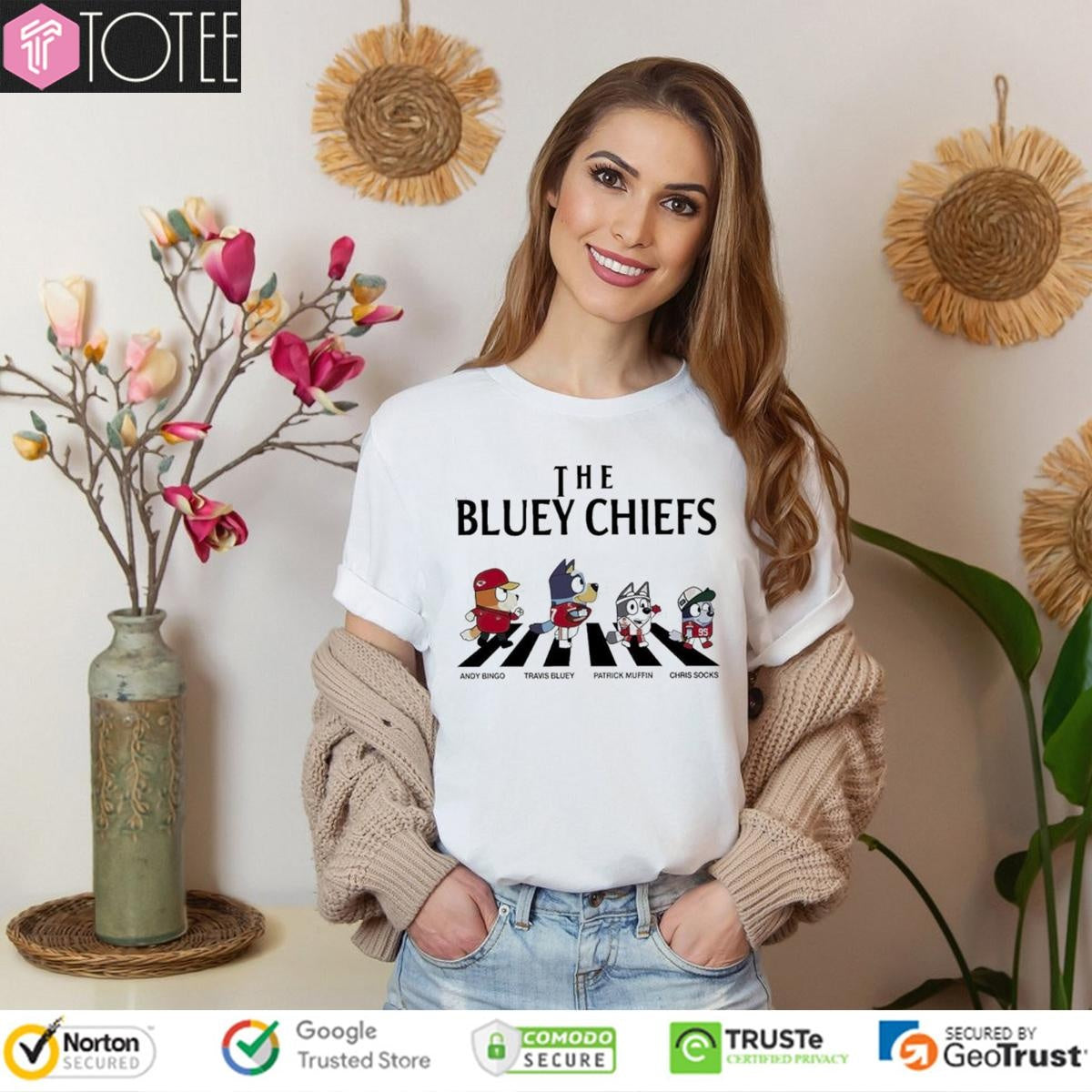 The Bluey Chiefs Abbey Road Bluey Family Kansas City Chiefs T-shirt