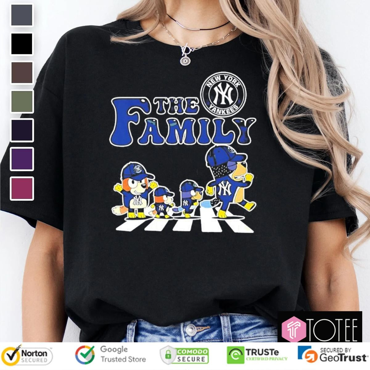 The Bluey Family Abbey Road New York Yankees Baseball T-shirt