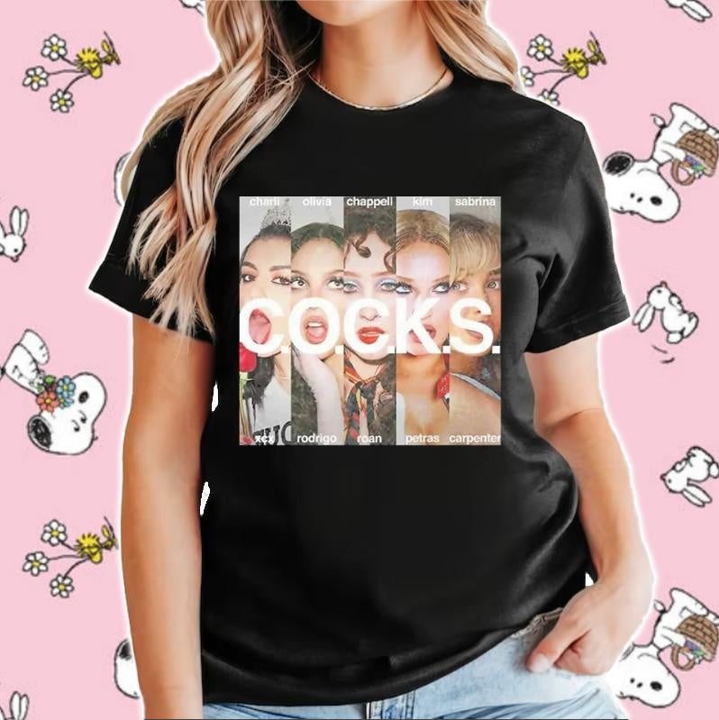 The Cocks Charli Xcx Olivia Rodrigo Chappell Roan Kim Petras Sabrina Carpenter 2025 T-shirt