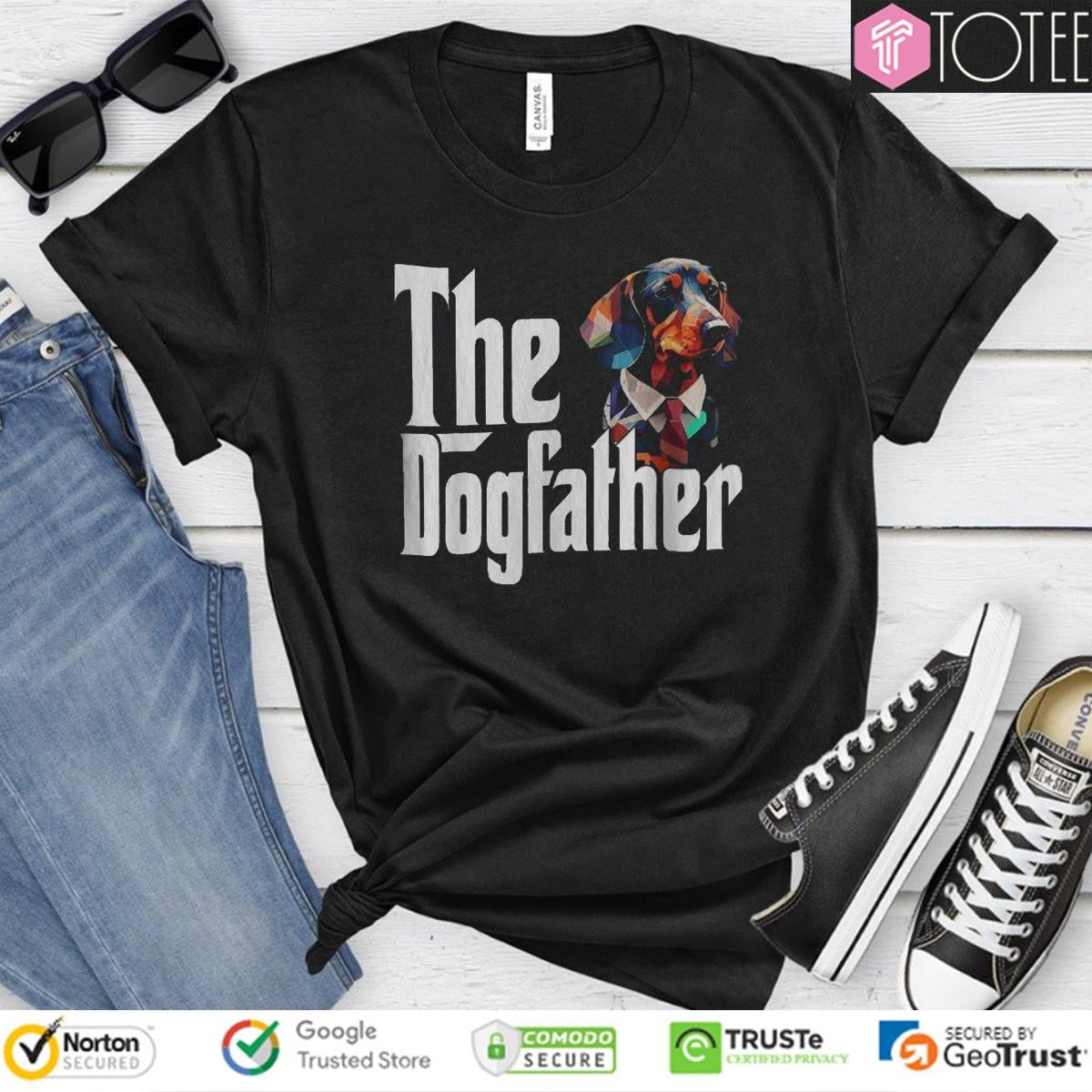 The Dogfather Dachshund Fathers Day Parody The Godfather T-shirt
